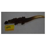 CELLULOID ALLIGATOR WITH BLACK AMERICANA PENCIL
