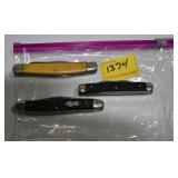 3 POCKET KNIVES: KABAR AND (2) GERMANY