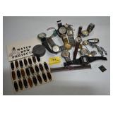 BOX ASSORTED WRIST WATCHES & PARTS