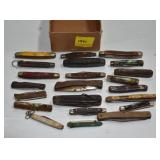 21 ASSORTED POOR CONDITION POCKET KNIVES