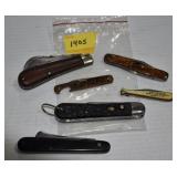 6 POCKET KNIVES INCLUDES NON-WORKING SCHRADE