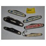6 ASSORTED POCKET KNIVES