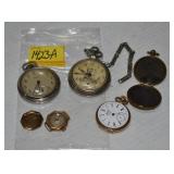 3 POCKET WATCHES AND LADIES LOCKET