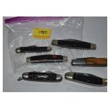6 ASSORTED POCKET KNIVES - ELGALLO GERMANY,