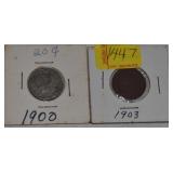 1900 & 1901 LIBERTY NICKELS