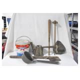 BOX TIN STOVE BURNER INSIDE UTENSILS