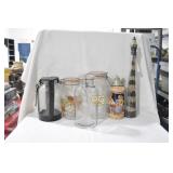 BOX JARS, JAR BANK, STEIN & BOTTLE