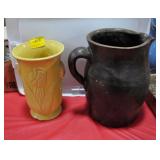 MCCOY VASE & POTTERY PITCHER