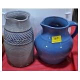 2 POTTERY PITCHERS