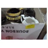 BOX POTTERY PIECES, PITCHERS, SOUP BOWLS