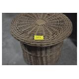 WICKER COVERED BASKET