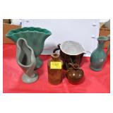 MINI STONEWARE JUG, STONEWARE PITCHERS & BOTTLE,