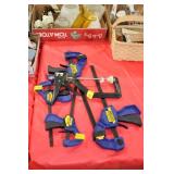CHALKING GUN & 2 PAIR IRWIN QUICK-GRIP CLAMPS