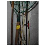 FISHING NET, ROD & REELS