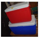 2 PLASTIC COOLERS
