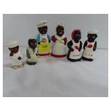 3 PAIR BLACK AMERICANA SALT & PEPPER