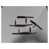 4 POCKET KNIVES - BOKER TREE BRAND, KISSING CRANES