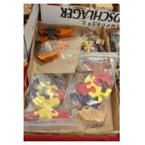 BOX ASSORTED WOOD TOYS & PUZZLES