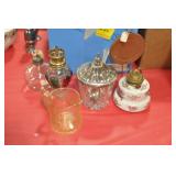 OIL LAMPS, BOWLS, SALT & PEPPERS