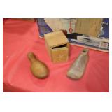 KITCHEN KNIVES, SOCK DARNER, BUTTERMOLD CAR BANK
