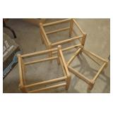 BENTWOOD CHAIR & FOOTSTOOLS - NEEDS TO BE CANED