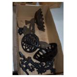 OIL LAMP, WALL BRACKETS