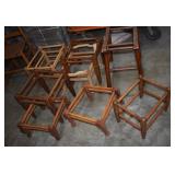 8 FOOT STOOLS AND STOOL NEEDS TO BE CANED OR