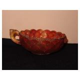 5" CARNIVAL GLASS NAPPY - MARIGOLD
