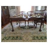 CLAW & BALL FOOT MAHOGANY DINING TABLE