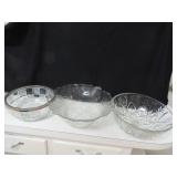 3 KITCHENWARE GLASS BOWLS