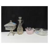 JUICER, BOWL, CRUET AND CANDY DISH