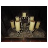 WROUGHT IRON PILLAR CANDLE HOLDER