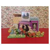 GROUPING: CERAMIC BUNNIES, FIRGURINES