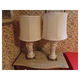 PAIR CERAMIC TABLE LAMPS