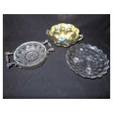 CRYSTAL AND METAL DISHES - 7 PCS.