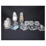 SALT AND PEPPER SHAKERS AND SALT CELLARS