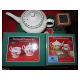 "A CUP OF CHRISTMAS TEA" CERMAIC SERVING PIECES