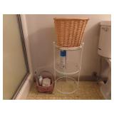 3 TEIR WROUGHT IRON AND GLASS STAND AND