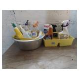 ALUMINUM WASH PAN, GLASS CLEANER, POT HOLDERS,
