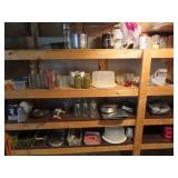 CONTENTS OF SHELVES IN BASEMENT - LEFT SIDE