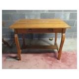 VINTAGE OAK WRITING DESK - ONE DRAWER