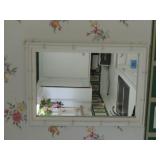 GROUPING: MIRROR, CROSSTITCH TEA CUP AND 2 JELLO