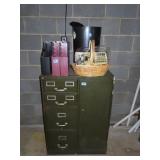 METAL CABINET WITH 4 DRAWERS AND 1 DOOR