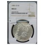 1901-O MORGAN SILVER DOLLAR - NGC GRADED: MS61