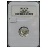1941-S MERCURY DIME - NGC GRADED: MS66