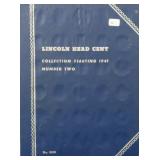 LINCOLN CENT BOOK - STARTING 1941 - PARTIAL