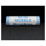 ROLL OF 40 JEFFERSON/BISON NICKELS - UNC