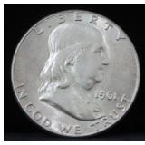 1961 FRANKLIN SILVER HALF DOLLAR