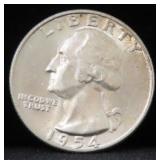 1954-D WASHINGTON SILVER QUARTER