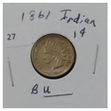 1861 INDIAN HEAD PENNY